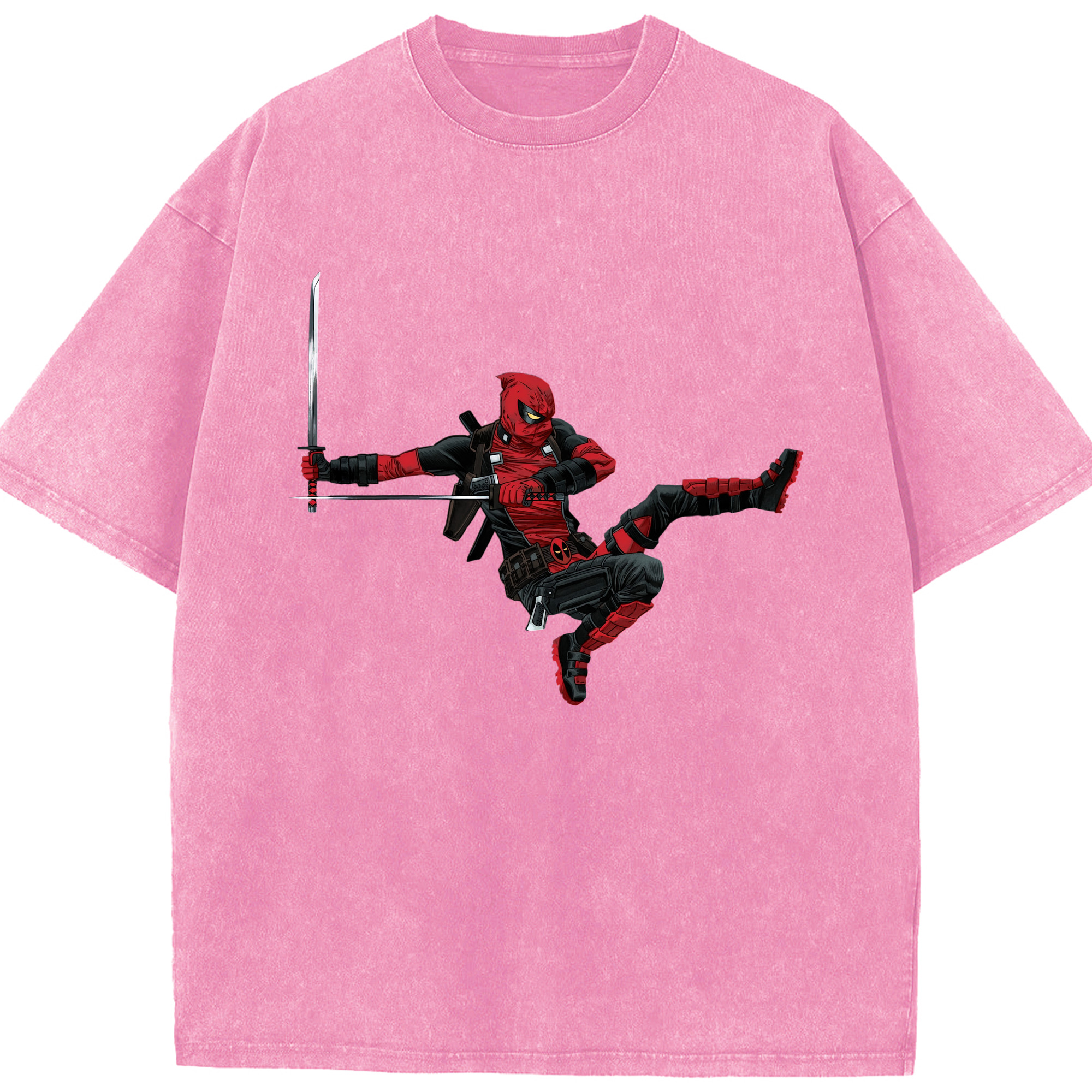 （画像用） Deadpool デッドプール 綿100% ヴィンテージ風 半袖Tシャツ（フロントプリント）